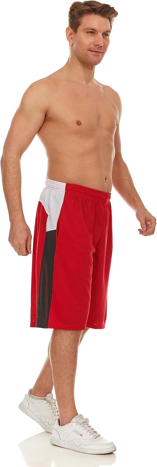 Skiennix Men's Basketball Shorts - Active Performance Gym Shorts with Pockets | 4-Pack Set