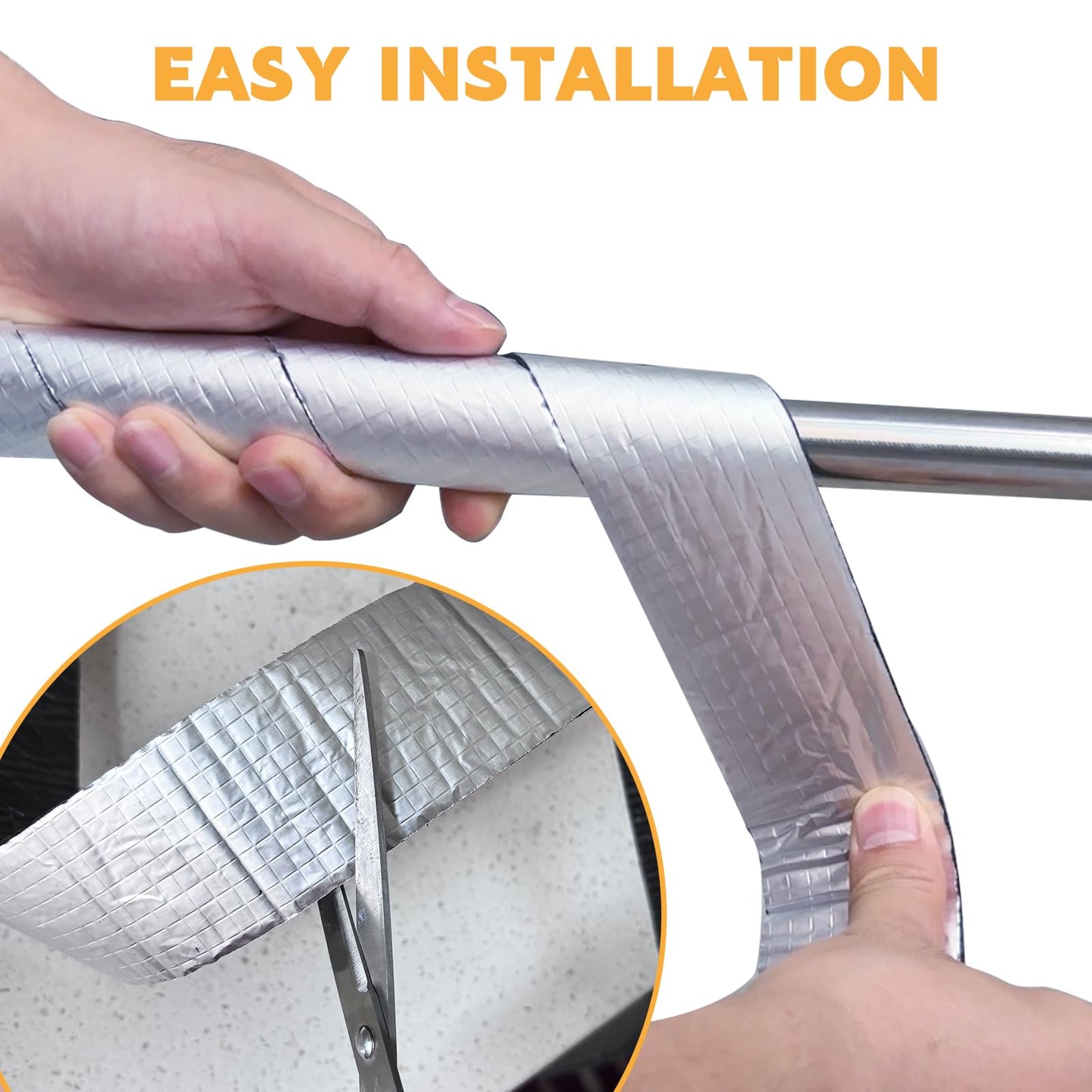 Pipe Insulation Wrap Foam Tube Self Adhesive Heat Tape for Water Pipes, Outdoor Foam and Foil Water Pipe Insulation Wrap for Winter