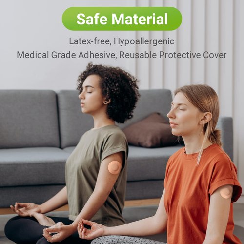 40-Pack Libre 2 & Lingo Sensor Covers, Kovoq Freestyle Libre 2 Sensor Waterproof Patches, 2 Hard Covers for Reliable Protection Against Bumps and Scratches, Breathable and Hypoallergenic (TAN)