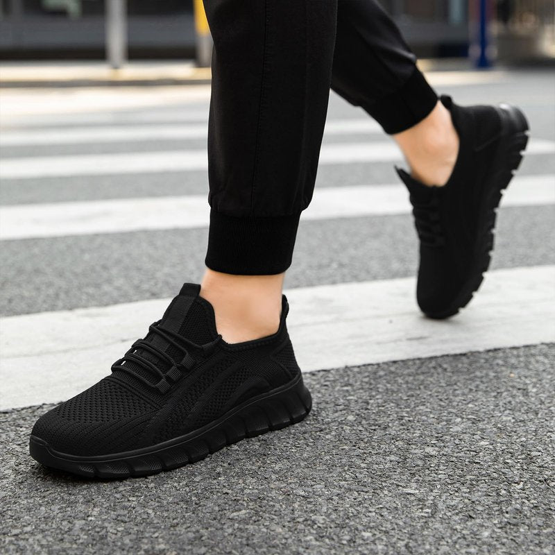 RJYWGS Mens Shoes Black Sneakers for Men Running Tennis Gym Athletic Shoes Workout Comfortable Men Black Size 11