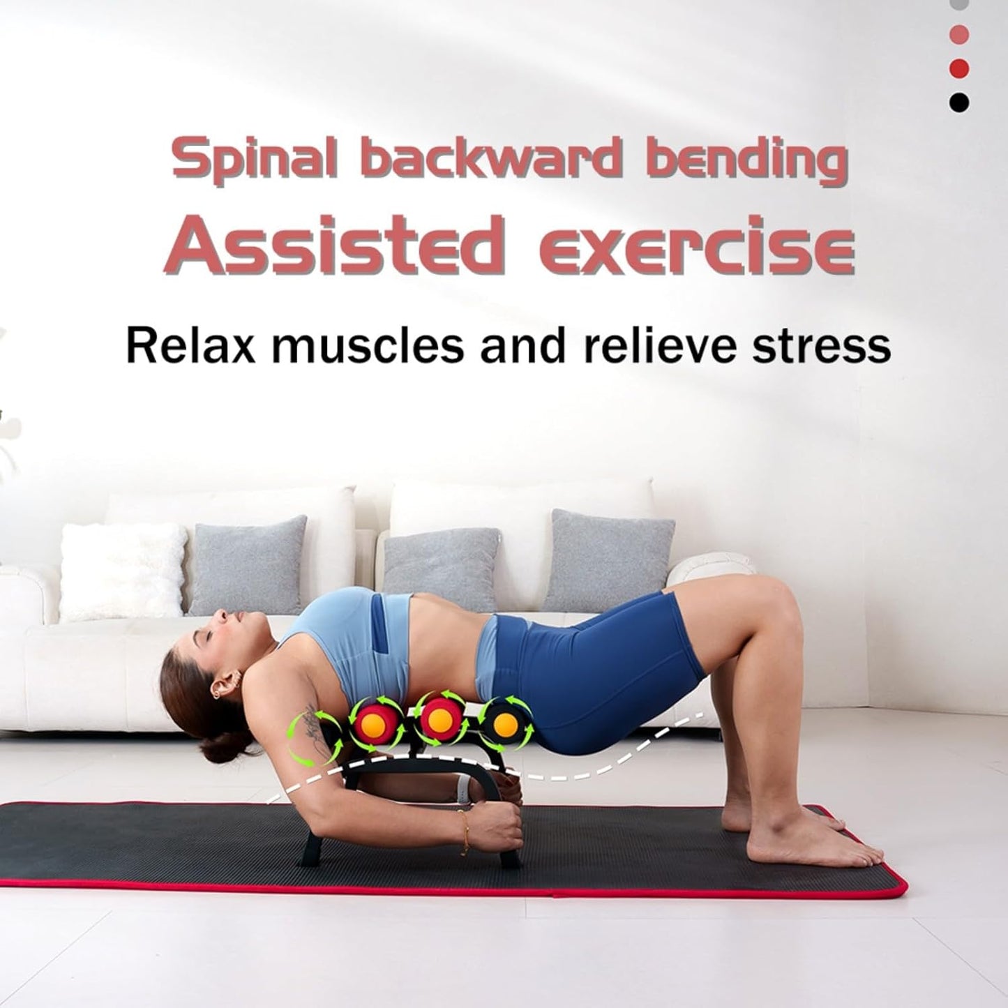 Skiennix Foldable Back Extension Machine - Home Gym Sit-Up Equipment for Glute & Ab Workouts | Resistance Bands Included