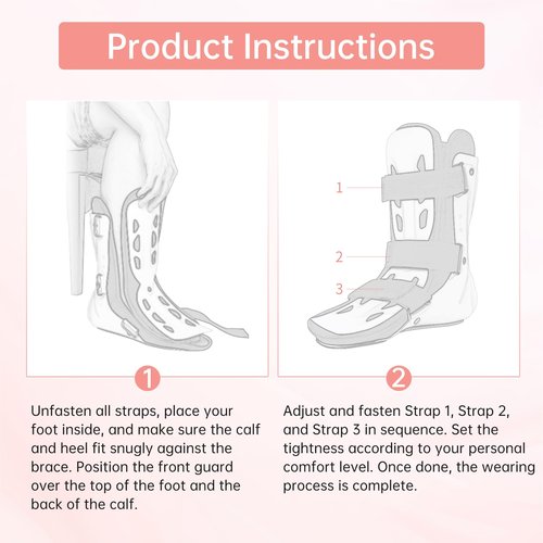 Oneweijie Medical Boots, Ankle Sprain Correction Boots, Ankle Sprain Braces, Adjustable Splints, Walking Boots,Detachable Linings(Short-Left)
