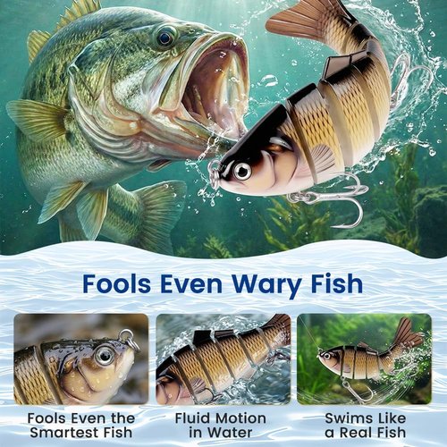 Fishing Lures - Floating Plopper Lure for Freshwater & Saltwater | Wobble Bait for Bass & Catfish