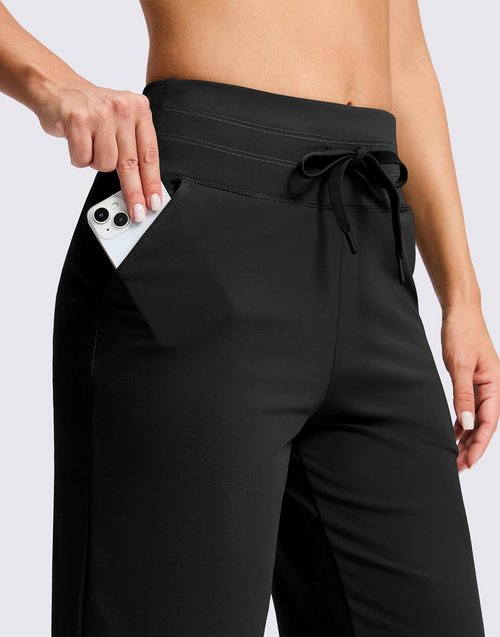 G GRADUAL Bermuda Shorts for Women - High Waisted, Knee Length with Pockets for Athletic Workouts