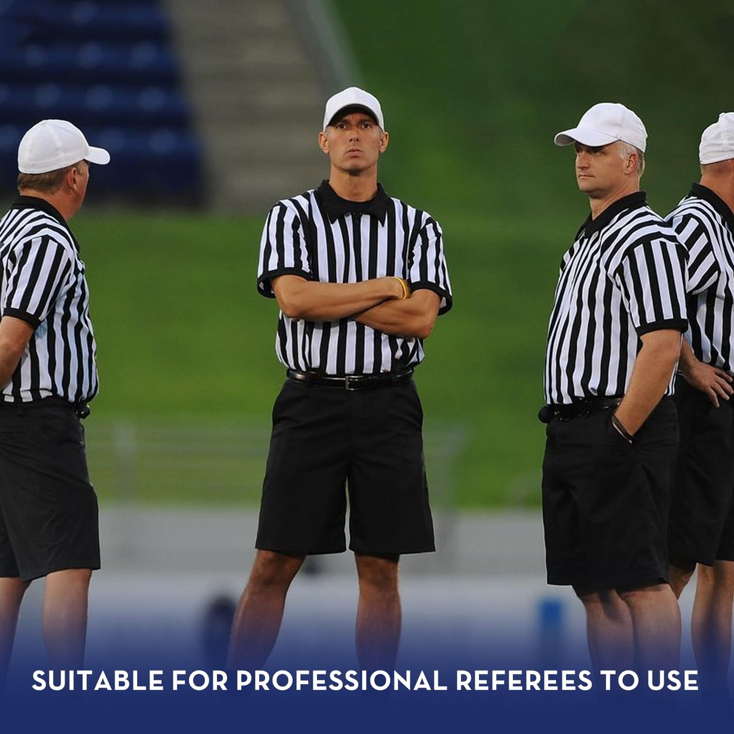 Men’s Referee Shirt Zipper Official Ref Shirt Costume Umpire Jersey for Womens and Mens Basketball Football Halloween Uniform L