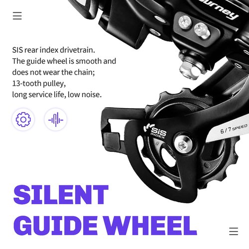 Bike Rear Derailleur RD-TY500 6/7 Speed Derailleur Direct Mount for Folding Bike Mountain Bike