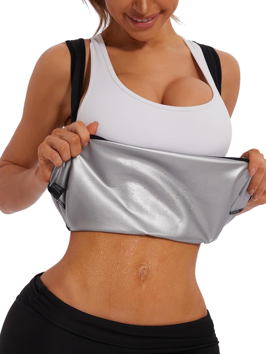 NINGMI Sauna Vest for Women - Sweat-Enhancing Tank Top | Body Shaper for Gym Workouts