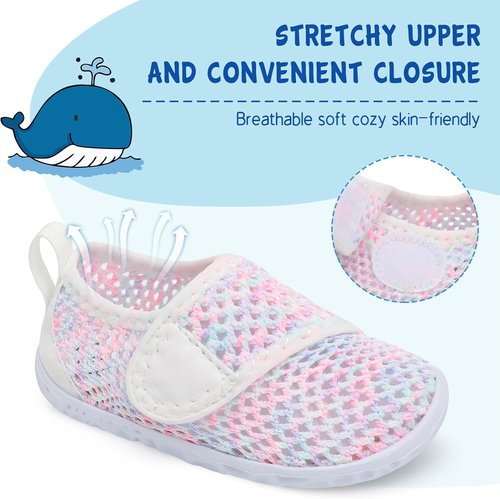 LeIsfIt Toddler Water Shoes - Breathable Quick-Dry Aqua Socks for Kids | Perfect for Beach & Pool Activities