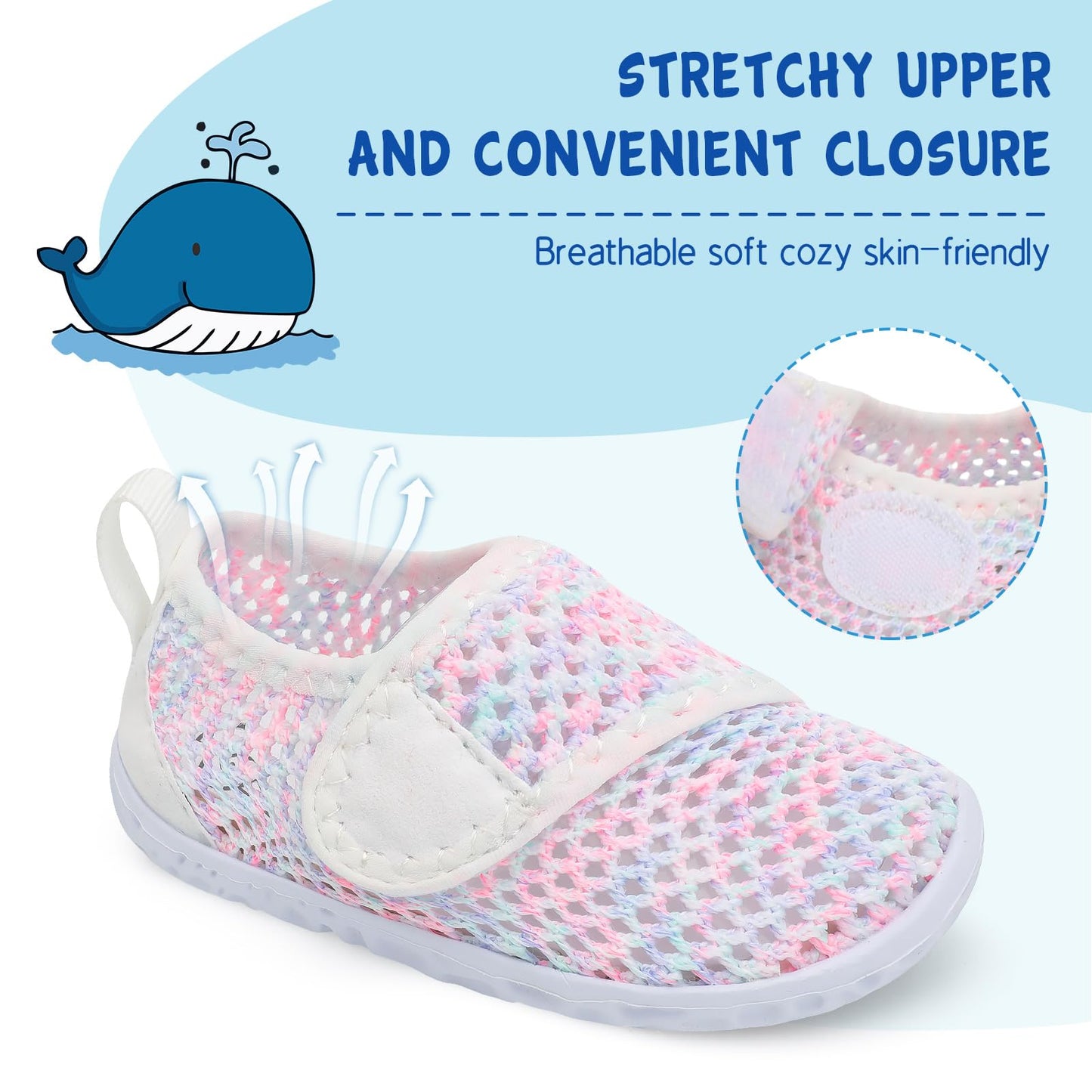 LeIsfIt Boys Girls Water Shoes Kids Aqua Socks Toddler Quick-Dry Swimming Shoes Non-Slip Summer Shoe for Beach Pool Surf, Color, 10 Toddler