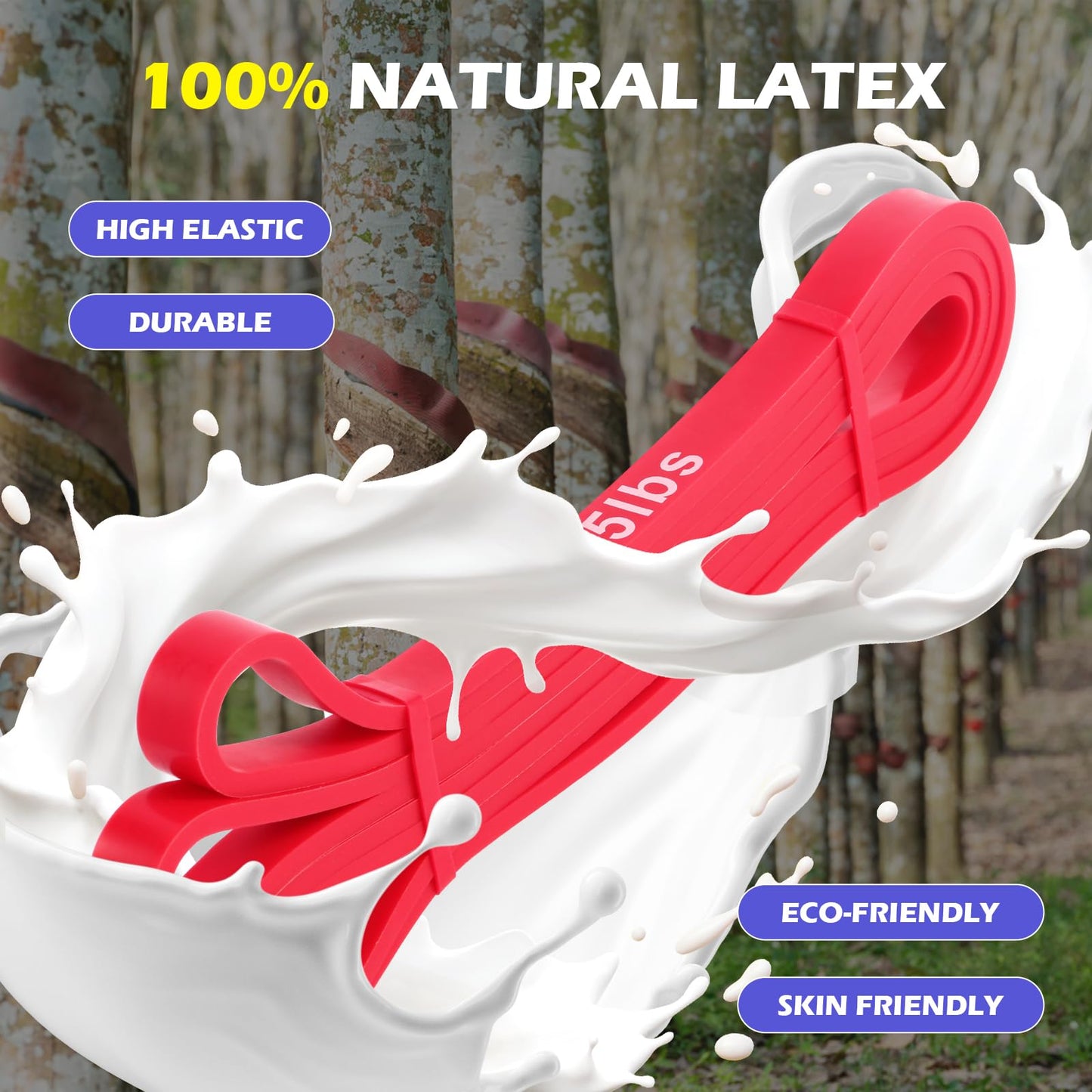 RBINITION Resistance Bands, Pull Up Assistance Bands Set for Working Out, Exercise Workout Bands for Men & Women, Body Stretching, Physical Therapy, Muscle Training