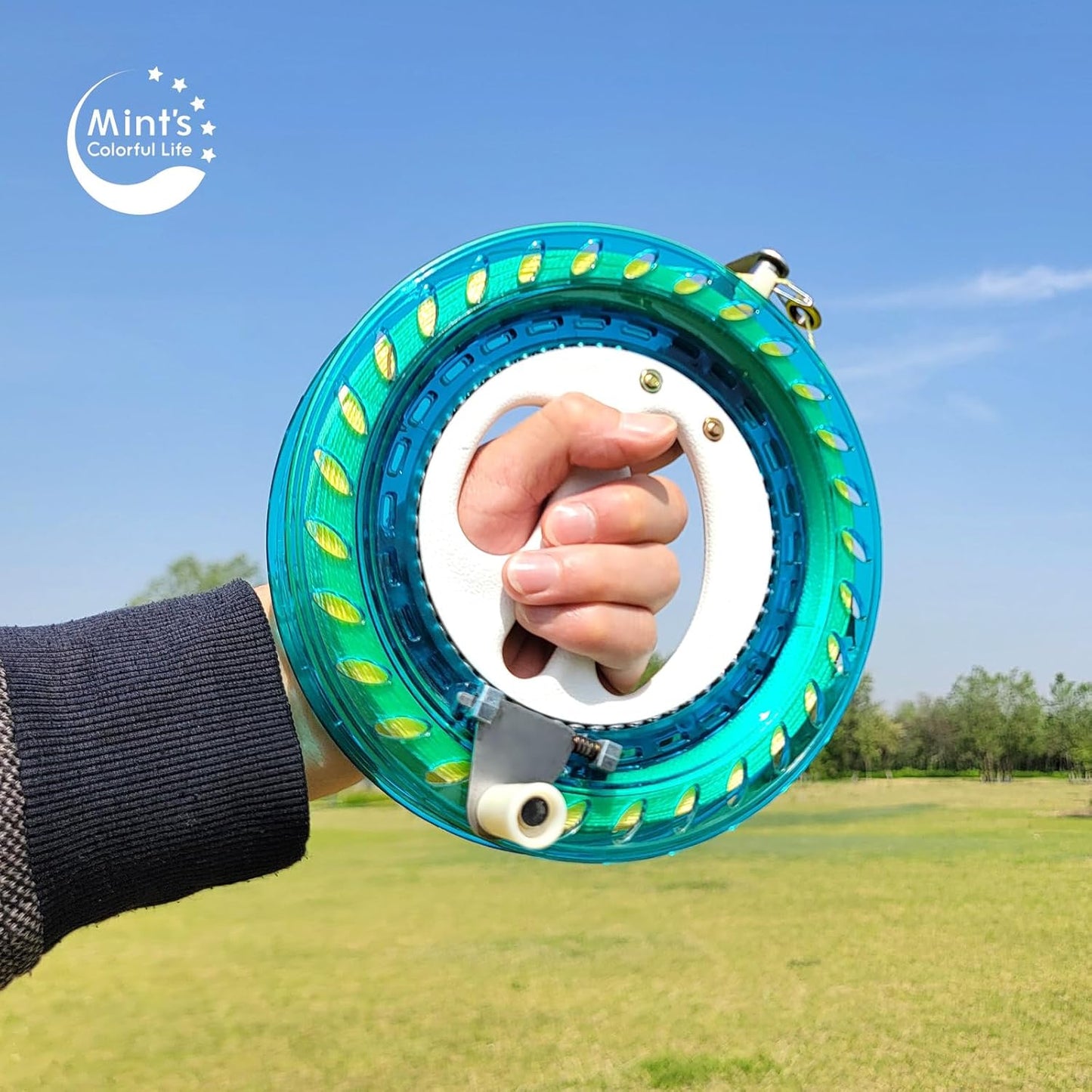 Mint's Colorful Life 60'' Delta Kite - Easy Flying Kite with 7.1in Reel Winder | Perfect for Kids & Adults