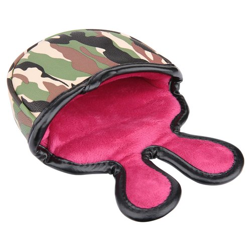 Green Camouflage Golf Club Mid Mallet Head Cover Small Mallet Cover for Center Shaft Putter