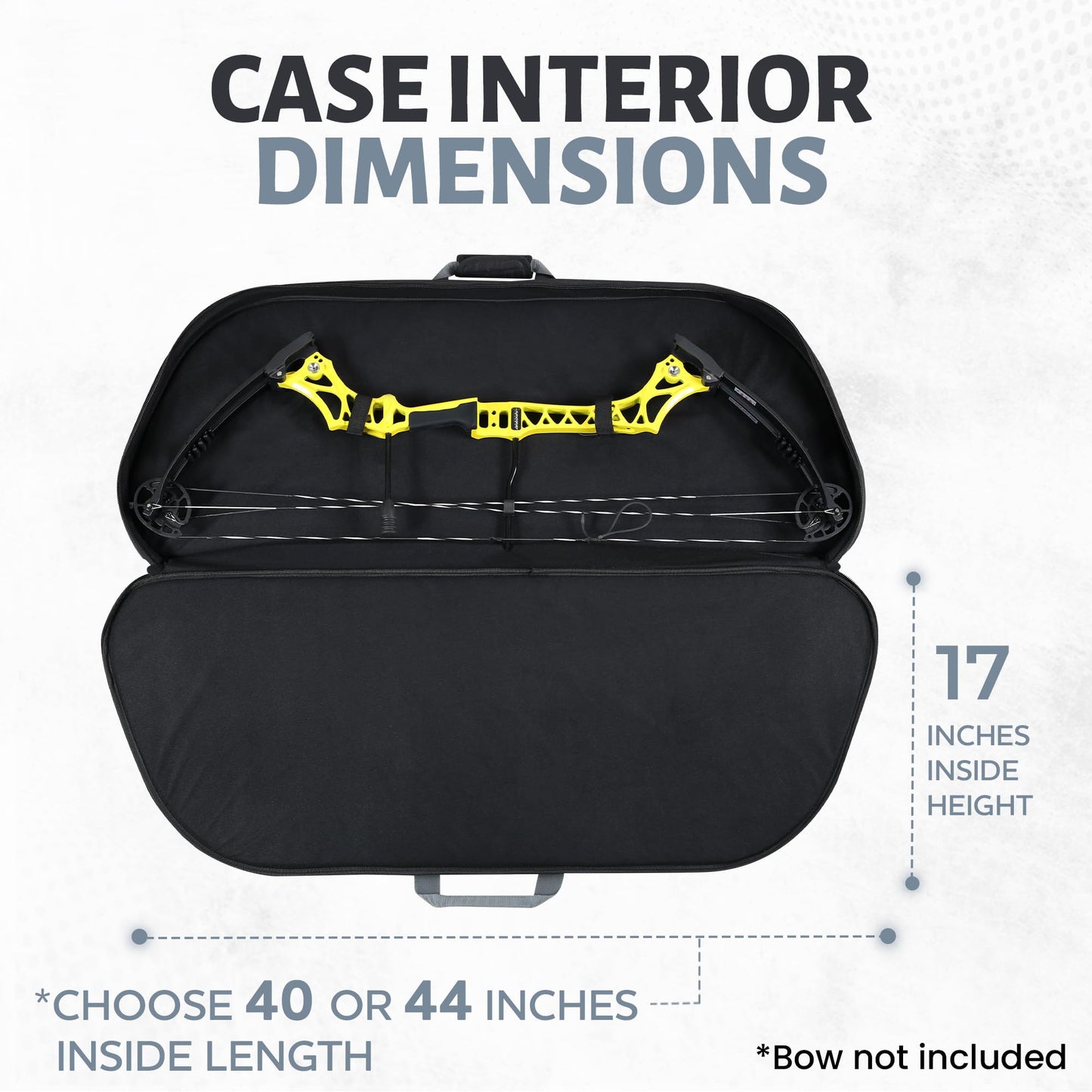 Legend Apollo Soft Bow Case for Compound Bow - Compound Bow Case with Multiple Storage & Foam Padding, Lightweight Bow and Arrow Case for Archery Accessories, Premium Bow Bag - 40" Black/Gray