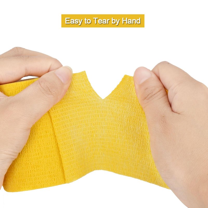 Self Adhesive Bandage Wrap 4 in x 5 Yds Vet Wrap for Horses Elastic Bandage for Ankle Wrist Athletic Tape Self Adherent Cohesive Bandage Wrap Sports Tape, 12 Pack
