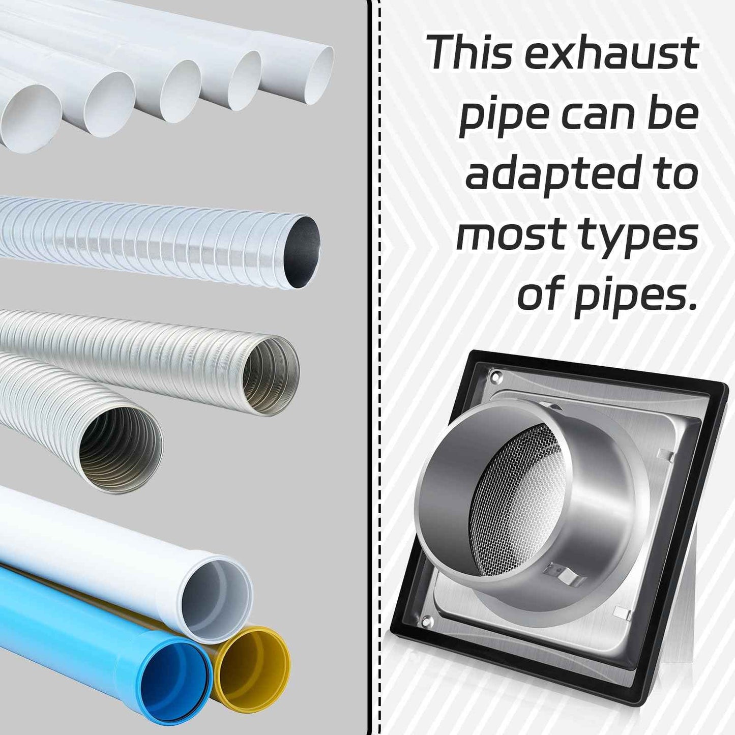 5 Inch Metal Dryer Vent Cover External Extractor Wall Vent Cushioned Stainless Steel Outdoor Dryer Vent Cover Outside Airflow Vent Replacement Hood