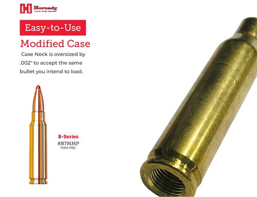 Hornady Lock-N-Load 7MM PRC Modified Case, B7MMP - Fits Most Popular Rifle Chambers and Manufactured to SAAMI Specs with Perfectly Round Case Neck, Slightly Opened