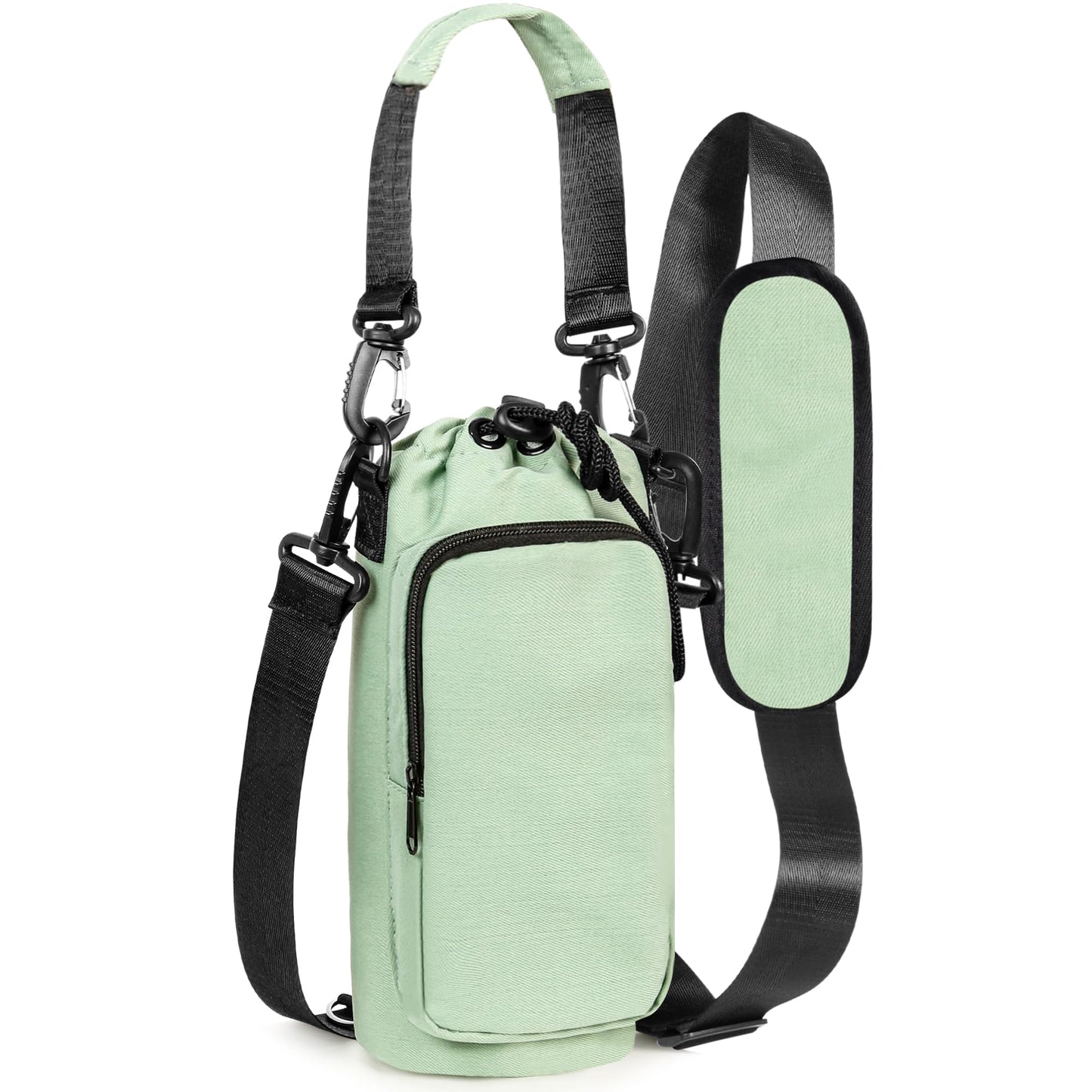 Insulated Water Bottle Carrier with Adjustable Strap - 25/32/40 oz Water Bottle Crossbody Bag with Small Purse for Hiking, Gym, Travel