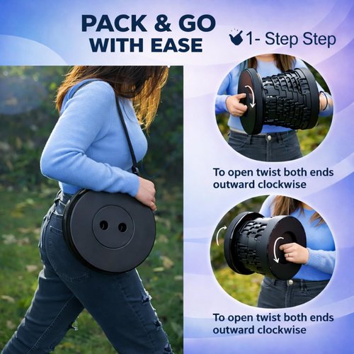 Collapsible Stool with Capacity 550lbs Portable Stools for Adults Heavy Duty, Adjustable Height Telescoping Folding Stool, for Fishing,Camping, Hiking and Outdoor Travel