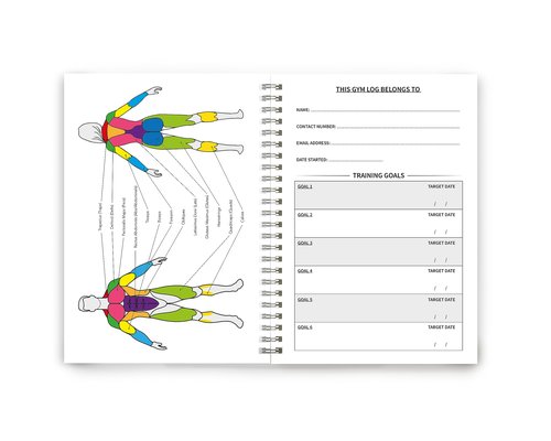 The Gym Log - The perfect logbook to record your Workouts - 8.26 x 5.8 inches with 104 pages and space for 100 workouts