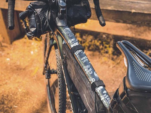 All Mountain Style Bike Frame Protection Kit - 18-Piece Clear Film for Gravel & Road - Ultra-Light 200µm PVC, Scratch-Resistant, Easy DIY Install - Coffee White