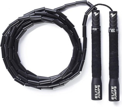 Elite Jumps Beaded Jump Rope - Crossover Design for Enhanced Exercise | 1” Segmented Ropes