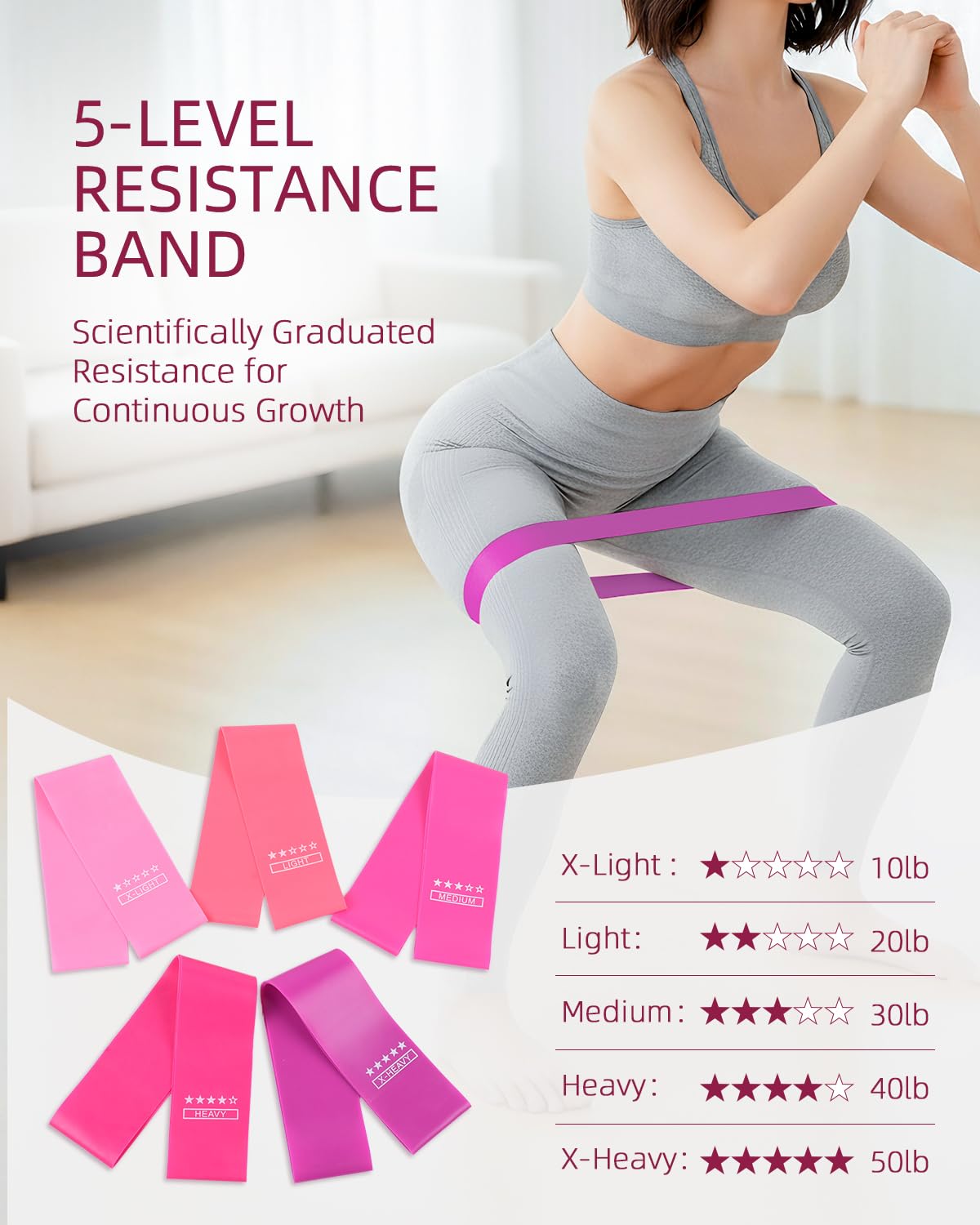 Abahub Pilates Ring Set, Home Workout Pilates Equipment, 14”Magic Circle, Yoga Ball, Resistance Bands, Sliding Disks, Socks, Workout Guide & Bag, Pilates Starter Kit for Strength, Pink Set