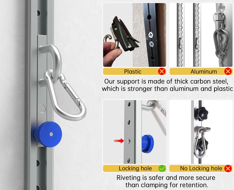 Automatic Locking Resistance Band Wall Mount System, Wall-Mounted Anchor Fitness Anchor - Adjustable, Multi-Functional, Home Gym Solution for Strength Training, Workout Goals | 100+ Exercises