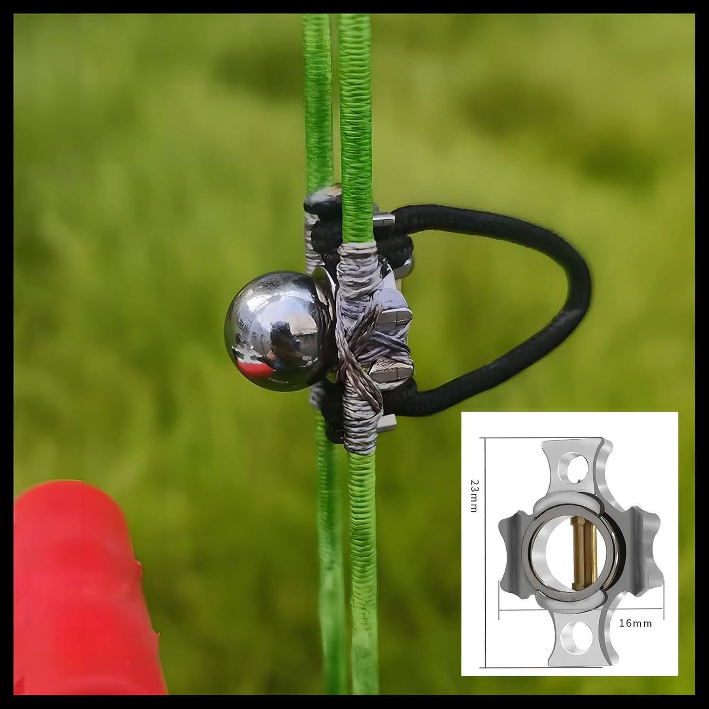 Skiennix Steel Ball Archery D Loop - Dual Purpose Compound Bow Accessory