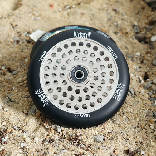Limit Pro Scooter Wheels 120x24mm Oil Slick Hollow Core Scooter Replacement Wheels for Stunt Trick Scooters a Pair with ABEC-9 Bearings Installed