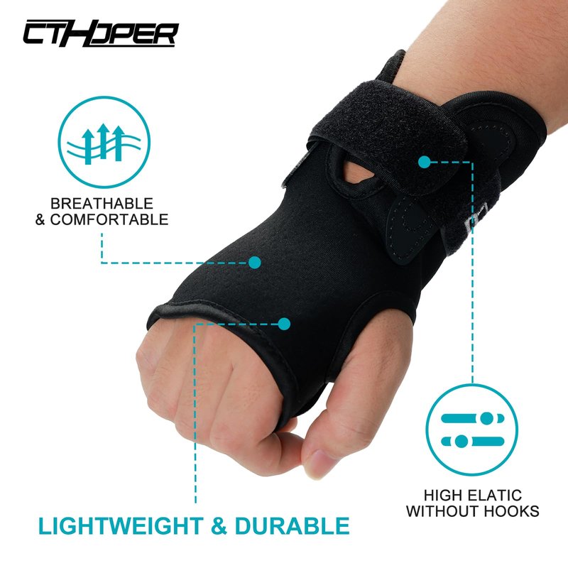 CTHOPER Wrist Guards Hand Protector for Snowboarding, Skiing, Skateboarding, Skating, Adults/Kids/Youth Sports Wrist Brace Protective Gear(1 Pair) (S)