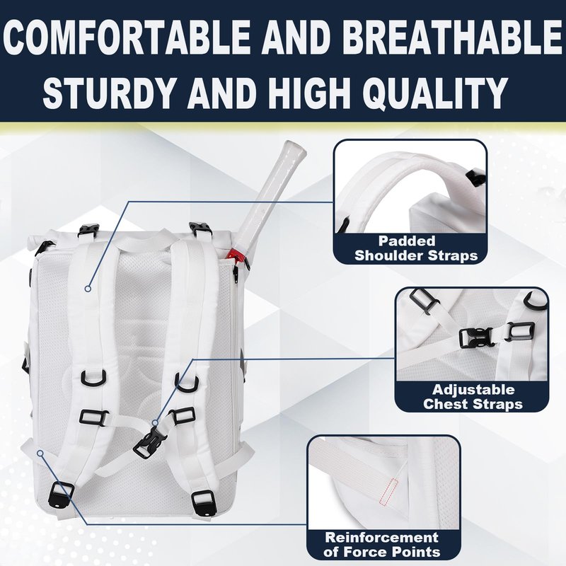 Tennis Bag Tennis Backpack for Women Men Holds 2 Rackets with Shoe Compartment, Large Pickleball Backpack Hold Tennis Racket, Pickleball Paddles, Badminton Racquet, Balls and Other Accessories