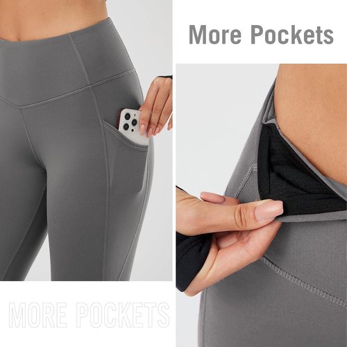 Baleaf Women's Fleece Lined Leggings - Thermal Warm Tights for Cold Weather | 1 Pocket