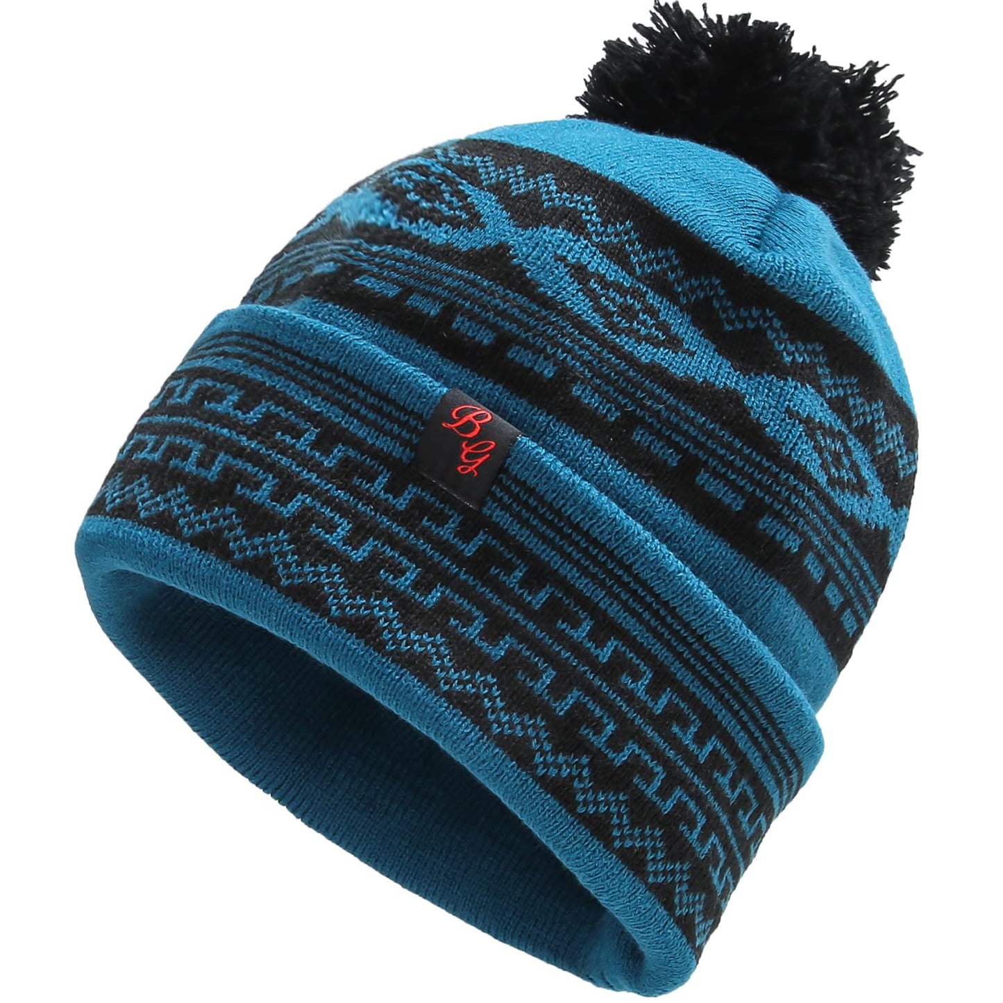 Unisex Beanie Hats for Men & Women Winter Ski hat Classic Knit Cuffed Beanie Hat - Vector Pattern