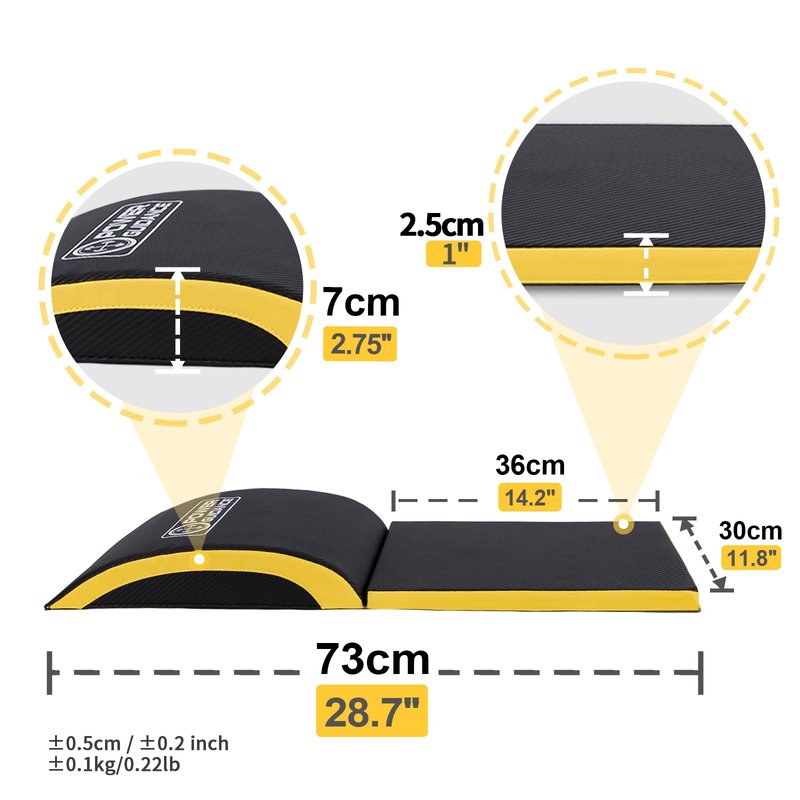 POWER GUIDANCE Ab Exercise Mat - Sit Up Pad - Abdominal & Core Trainer Mat for Full Range of Motion Ab Workouts