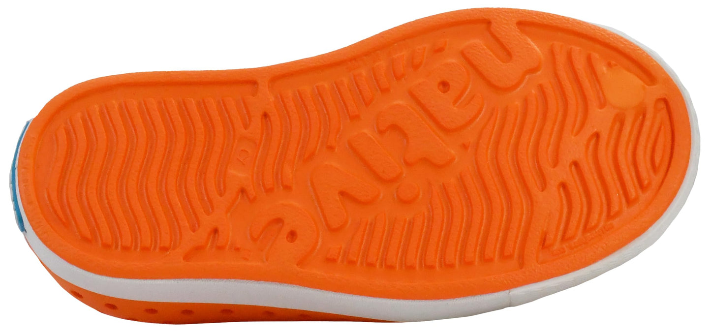 Native Shoes Unisex-Kids Jefferson Sneakers, Sunset Orange/Shell White, 2 Little Kid