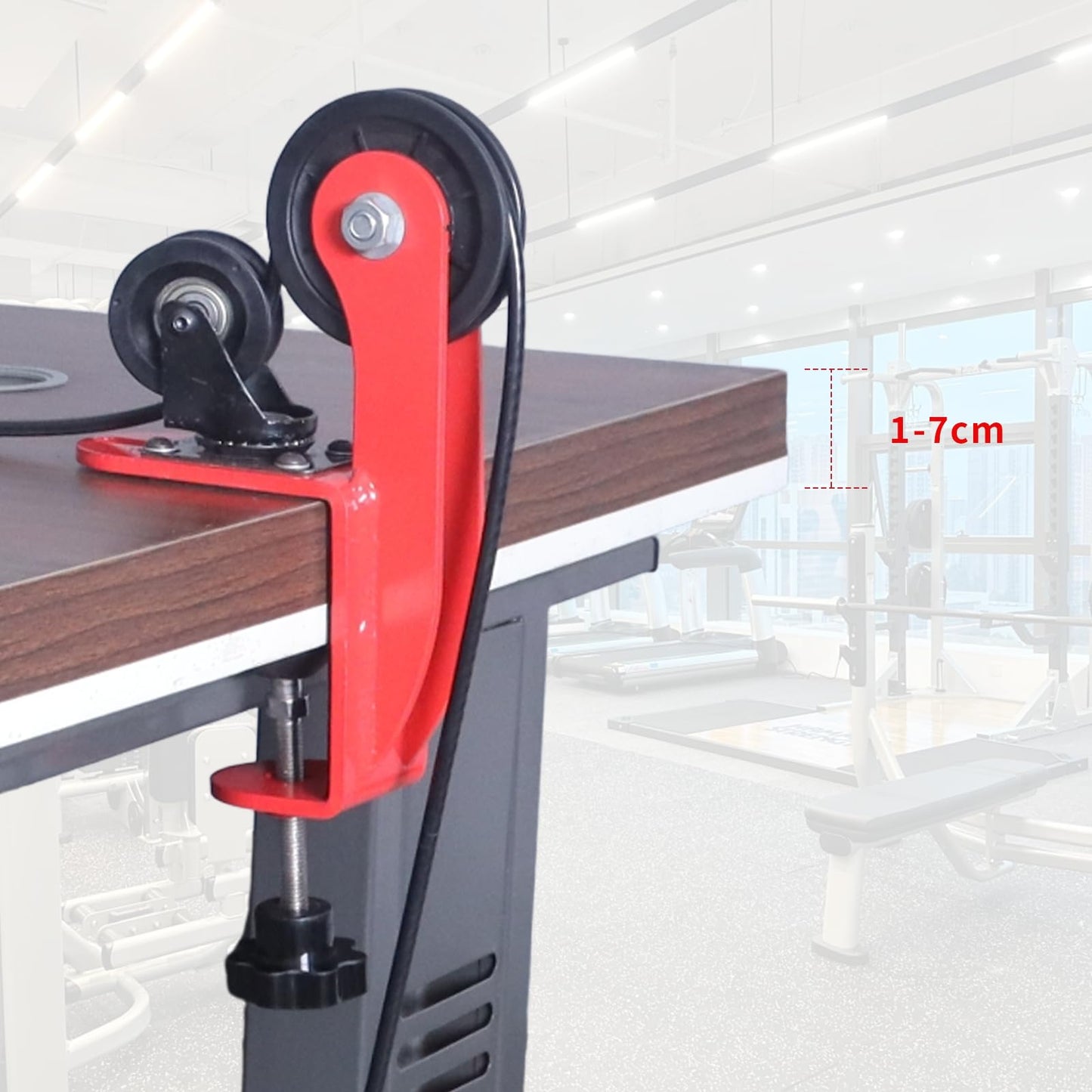 Arm Wrestling Training Pulley System Professional, Forearm Workout Table Equipment, Wrist Exerciser Cable Machine with Rope
