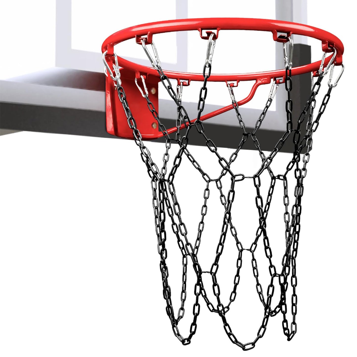 Black Basketball Net Heavy Duty Replacement, Chain Basketball net