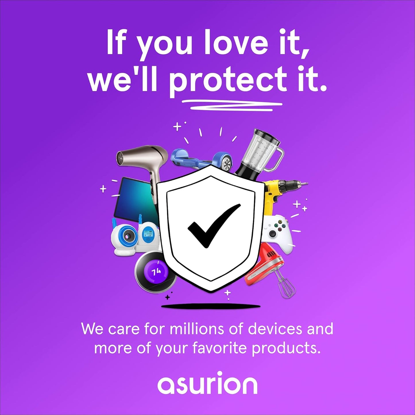 ASURION 2-Year Ride-On Protection Plan | Comprehensive Coverage for $50-$59.99