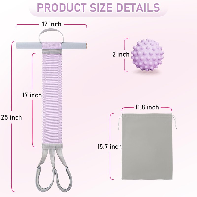 Multifunction Pedal Resistance Band, 120LB Fitness Resistance Bands for Women, Beginner-Friendly Yoga Training Equipment, Full-Body Exercise Band for Chest, Glutes, Legs & Core Muscles, Purple