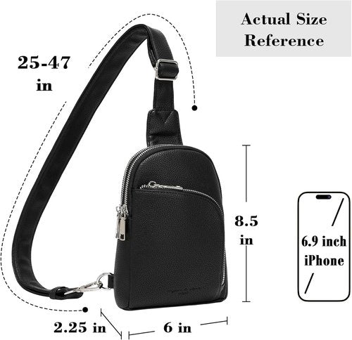 INICAT RFID Blocking Sling Bag - Anti-Theft Crossbody Purse for Women | Stylish Vegan Leather Design