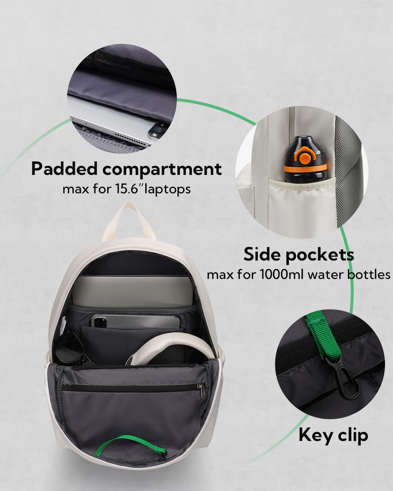 WATERFLY Lightweight Daypack Travel Backpack: 20L Durable Day Pack Fashion Causal Lightweight Airplane Travel Bags for Women Men Adult Work Vacation Hiking Backpacks