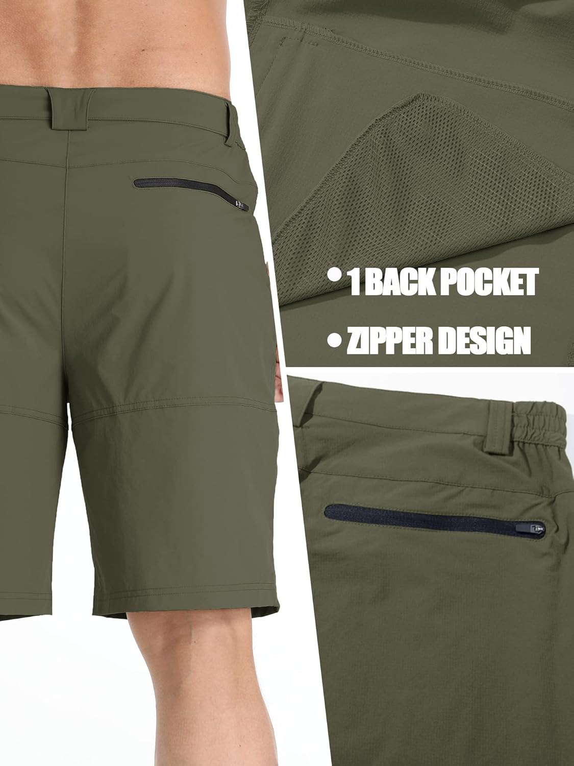 TACVASEN Men's Quick-Dry Cargo Shorts - Water-Resistant Casual Hiking & Golf Shorts | Summer Outdoor Wear