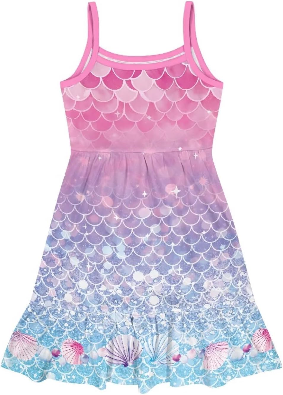 Youngerbaby Spaghetti Strap Midi Dress - Stylish Back to School Sundress for Toddler Girls 3-14T