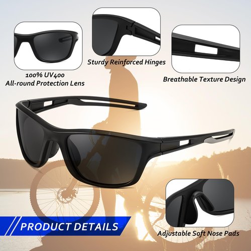 FEISEDY Sports Polarized Sunglasses For Men Women Cycling Driving Fishing Running UV400 Protection B0125