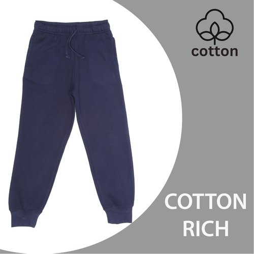 EVERYDAY KIDS Girls’ Navy Blue Cotton Fleece Sweatpants; Girls’ Activewear Jogger Pants - Soft and Breathable Cotton/Poly Blend (10/12, Navy)