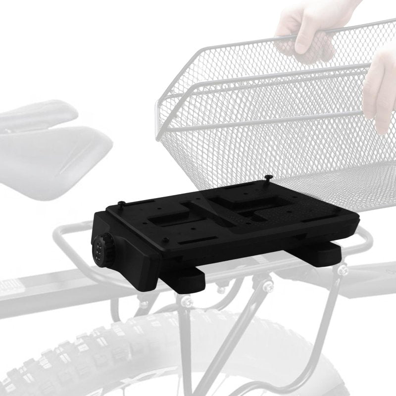 Quick-Release Bike Adapter Plate Set with Lock, Universal Fit for Rear Luggage Carrier Plate, Modular Mounting System for Bags, Crates, Pets, Commuter & Delivery Use (Adapter Plate Set with Lock)