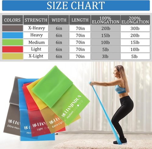 5 Pcs Skiennix Professional Resistance Bands - Latex-Free Elastic Workout Bands for Men & Women