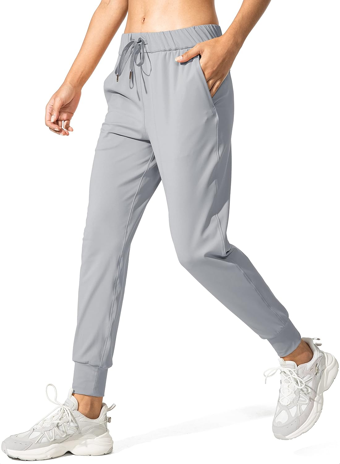 SANTINY Women's Joggers - Comfortable Drawstring Sweatpants with Pockets for Running & Lounge Wear