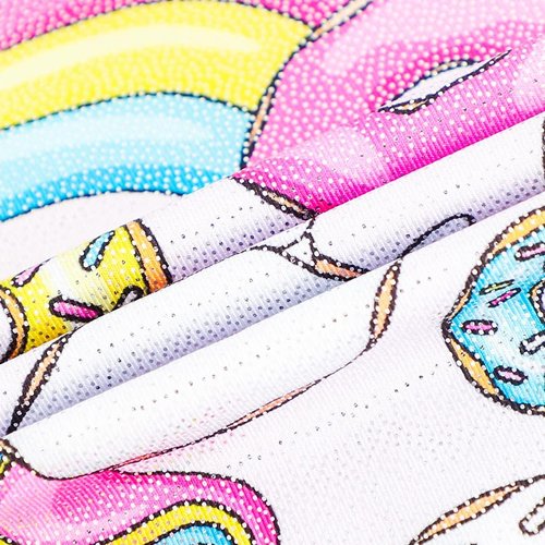 HOZIY Gymnastics Leotards for Girls - Sparkle Unicorn & Leopard Biketard Outfits | Toddler & Kids Sizes