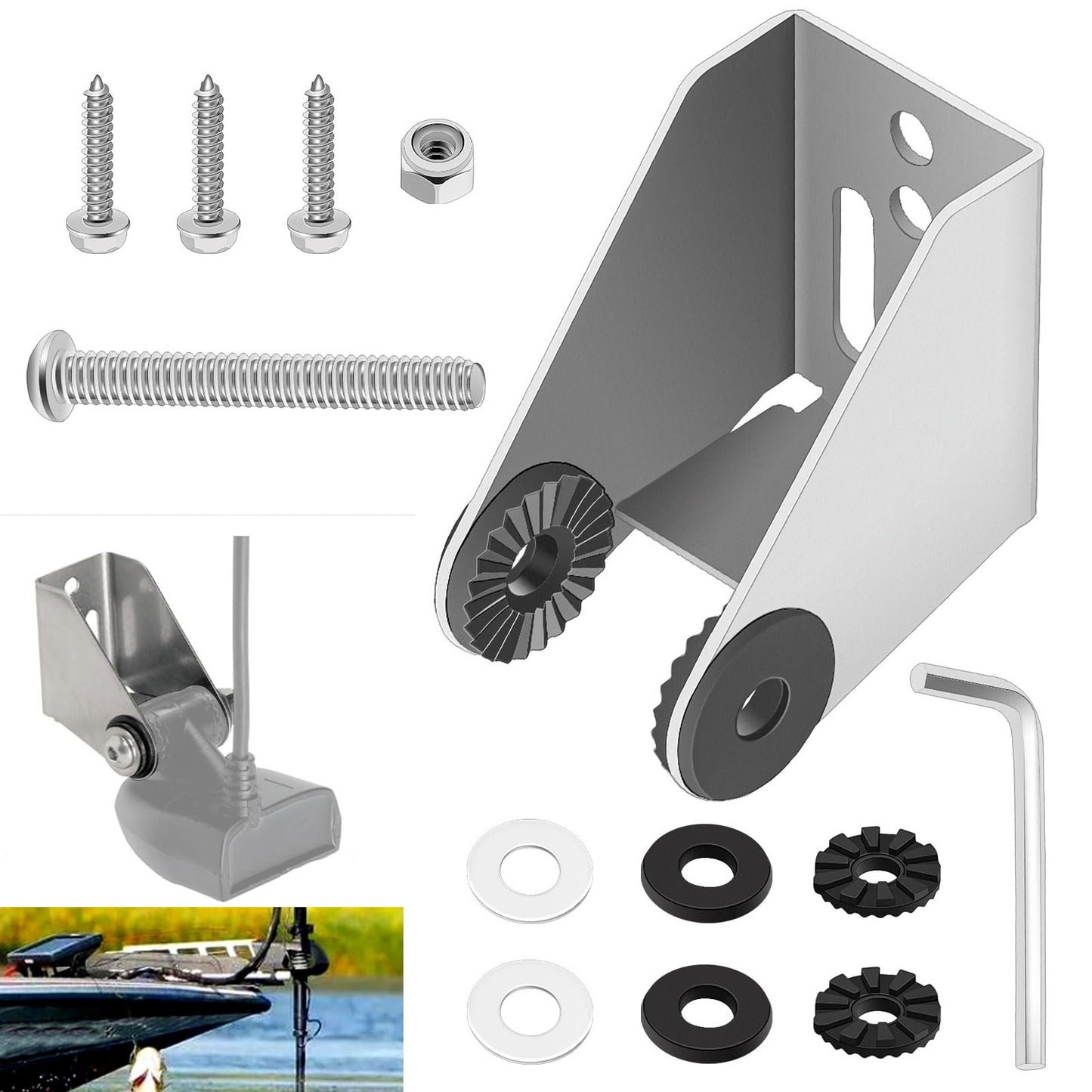 740162-1 MHX MXNT Metal Bracket for Si G2N Transom Mounting Hardware - Transducer Mounting Bracket for XNT Transom-Mount Transducers